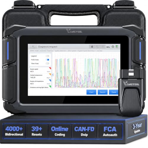 Bidirectional Scan Tool VDIAGTOOL VD70S, 2026 Wireless OBD2 Scanner Diagnostic Tool with 39+ Resets, All System Scanner for Car, FCA Autoauth, CAN FD & DoIP, Online Coding, PMI, 3 Years Update