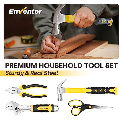 ENVENTOR Home Tool Kit, Basic Household Auto Repair Tool Set with Toolbox Storage Case, General Household Tool Kit for Men Women Home Maintenance, DIY Projects, 90 PCS General Hand Tools Kit - size: Small tool set-90PCS