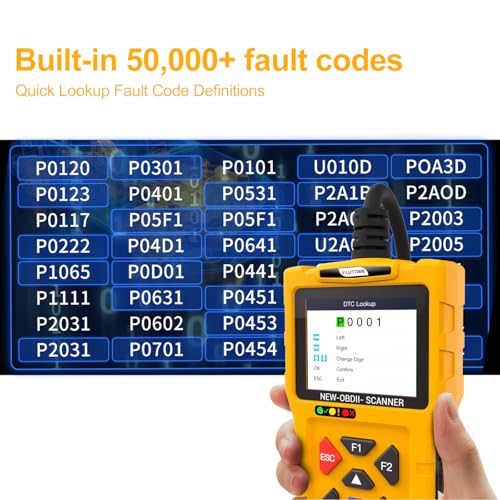 T600 OBD2 Scanner – Check Engine Light Code Reader, Read & Clear Fault Codes, Battery Test & Live Data, 50,000+ DTCs, I/M Readiness, Cloud Print, for 1996+ OBDII Vehicles