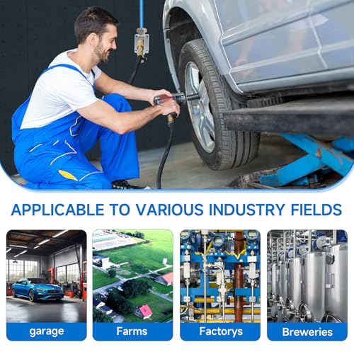 3/4"×100&200&300ft Compressed Air Line Kit for Shop/Garage, Hdpe-Aluminum Rapid Air System Includes Right Angle Fittings and Tee Fittings, Compressed Air Piping System Leak Proof&Easy to Install - size: 3/4"100FT