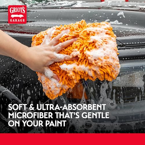 Griot's Garage Microfiber Wash Pads for Car Wash and Detailing, Soft and Ultra-Absorbent for Gentle Auto Cleaning, Machine-Washable, 8" x 10", Set of 2, 11290 - style: Pads (Set of 2)