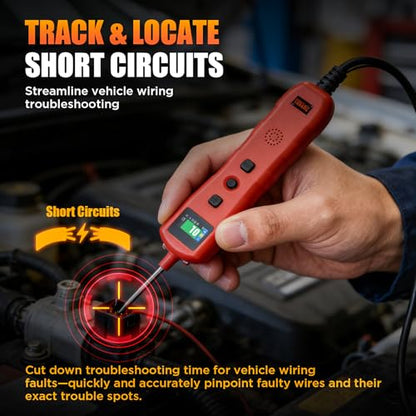 CMTOOL Power Circuit Probe Tester, 9-30V Test Light Automotive, Car Fuse Tester, Voltage Tester 0.3V-70V, Circuit Breaker Finder, Component Activation Tool