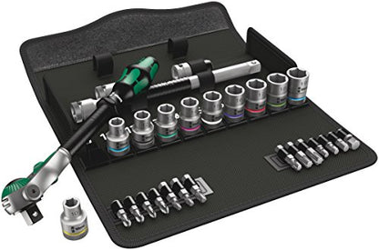 Wera 05004076001 8100 SC 6 Zyklop Metric Speed Ratchet Set, 25 Piece, 1/2" Drive