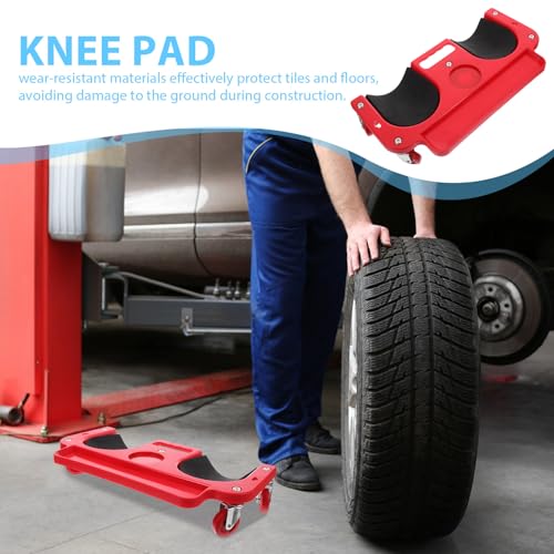 Alipis Mechanic Floor Pad with Rolling Wheels - Car Repair Kneeling Cushion - Knee Pads for Construction - Kneeling Mat for Tile Work