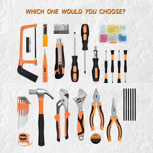 Tool Set,148-Piece Home Repair Tool Kit for Men Women College Students,Household Basic Hand Tool Sets with Case for Home Maintenance,Dorm Essentials and DIY Projects - size: 148 pcs