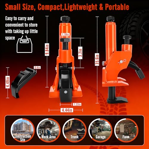 KAKO Tire Bead Breaker Tool for 38"-42" Tires, Hub-Safe Manual Tire Bead Breaker with Rubber Pad, Heavy Duty Tire Temoval Tool for ATVs, UTVs, Tractors, Trucks, Cars Tire Changer