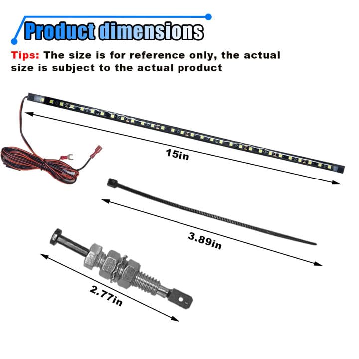 Car Under Hood LED Work Light Kit, 12V Hood Lighting Inspection LED Strip with Automatic On/Off, Waterproof Under Hood Work Light Bar, Fits Car, RV, SUV, Pickup, Boat
