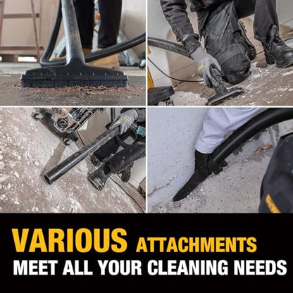 DEWALT STEALTHSONIC 5 Gallon Shop Vacuum Wet and Dry, 4 Peak HP, DXV05S-QT | Powerful Suction & Portable Shop Vac with Attachments, Ultra Quiet Wet Dry Vacuum for Home, Garage, Car, Workshop, Jobsite - size: 5 Gallon (1 Dust Bag)