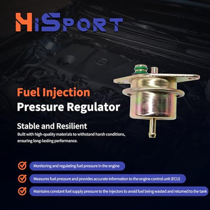 HiSport Fuel Injection Pressure Regulator - 2.7BAR, Replaces PR162T, F4SE9C968AA, F4SZ9C968A, F4TE9C968BA, F4TZ9C968B, F5AZ9C968AA, ZZM113280 - size: HSFPR162T