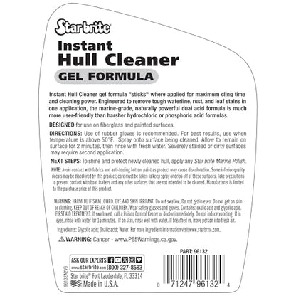 STAR BRITE Instant Hull Cleaner - 32 Oz Gel Spray - Easily Remove Stains, Scum Lines & Grime on Boat Hulls, Fiberglass, Plastic & Painted Surfaces - Easy to Use Formula (096132) - size: 32 Fl Oz (Pack of 1)