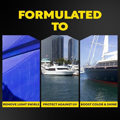 Meguiar's M6332 Flagship Premium Marine Wax, Easy to Use Boat Polish and Wax, Remove Scratches, Swirls, and Oxidation While Leaving Lasting Protection, 32 Oz Bottle - size: 32 Fl Oz (Pack of 1)