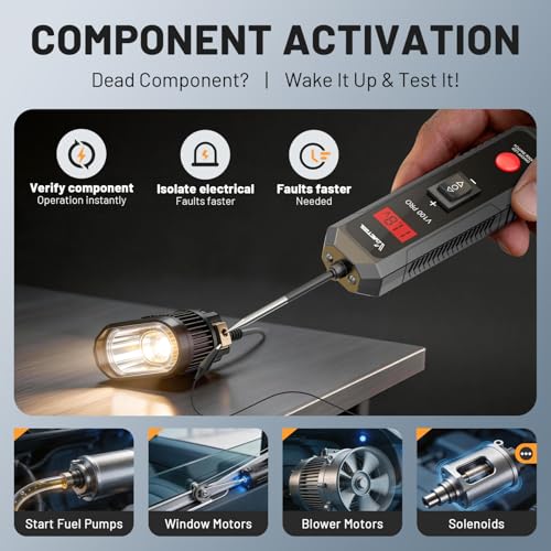 VDIAGTOOL V100 PRO Power Circuit Probe Tester, 6V-30V DC Multifunctional Car Test Light Automotive with Component Activation, Voltage, Continuity Test, Overload Protection for Car SUV RV Motorcycle