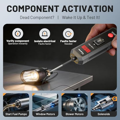 VDIAGTOOL V100 PRO Power Circuit Probe Tester, 6V-30V DC Multifunctional Car Test Light Automotive with Component Activation, Voltage, Continuity Test, Overload Protection for Car SUV RV Motorcycle