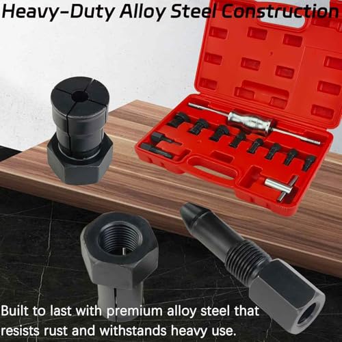 12pcs Blind Hole Collet Bearing Puller Set,8-32mm Inner Bearing Extractor with Slide Hammer Internal Bearing Extractor Puller Kit for Motorcycles, ATVs, and Scooters etc