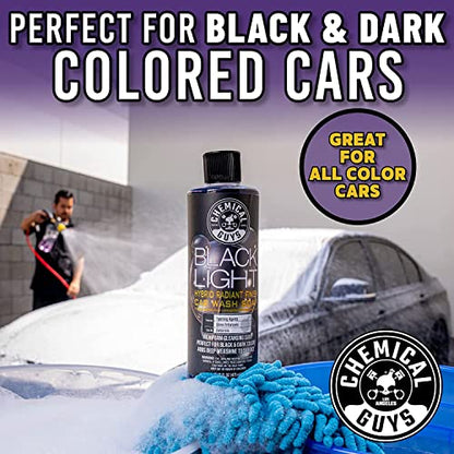 Chemical Guys Black Light Hybrid Radiant Finish Car Wash Soap and Superior Surface Cleanser 2 Pack (2 X 16 Fl. Oz.) - Gloss Enhancing pH Balanced Formula for Maximum Shine