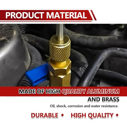 40PCS A/C R12 R134a Car Air Conditioner Valve Core Seal Kit, Refrigeration Tire Valve Stem Cores Repair Kit Double Head Dual Dismantling Installer Tool