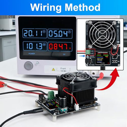 Treedix 120W Mini Electronic Load Tester Constant Current Discharge Module | Battery Load Tester with Color Screen for Li-ion Capacity Data Monitoring