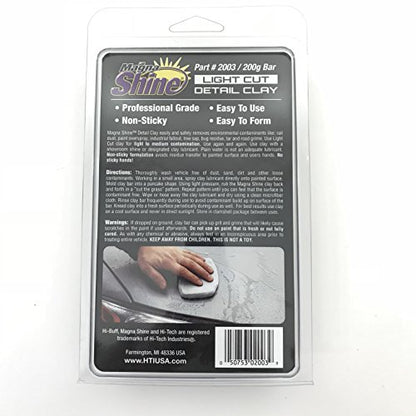 HI-TECH Clay Bar Kit Includes (2) Clay Bars: Light and Medium Cut, Clay Bar Lube, and Microfiber Towel
