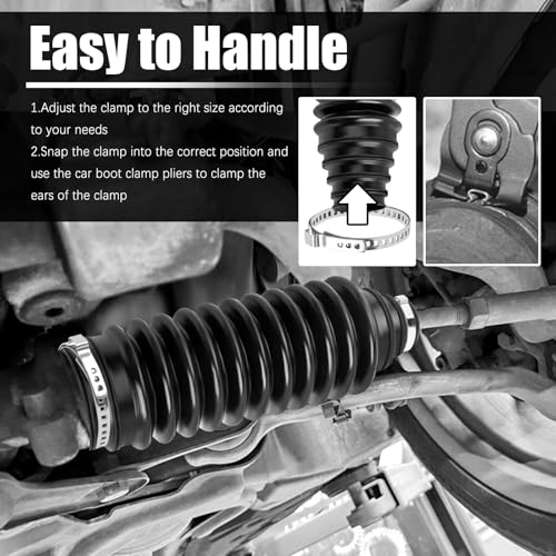 Car CV Boot Clamp Tool Kit,High Strength CV Boot Clamp Pliers with Adjustable Large & Small CVS Boots Clamps,CVS Joint Boots Clamps Pliers Automotive Tools with Non-Slip Handle