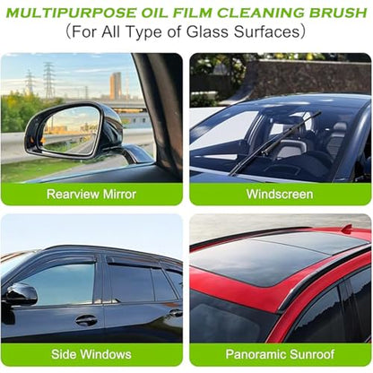 3 Pack Automotive Clear Vision Windshield Cleaner, Oil Film Cleaning Brush for Car Windows, Clear Vision Glass Cleaner Car Windshield Cleaner Tool Improving Windshield Clarity & Visibility