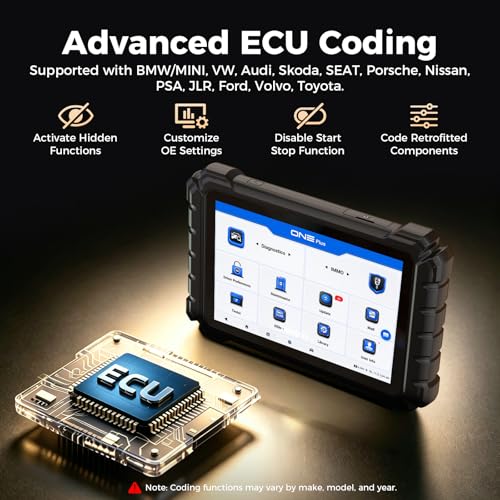 TOPDON ONE Plus OBD2 Scanner, Professional Bidirectional Scan Tool, ECU Programming & Coding, 50+ Reset, J2534 Pass-Thru/DoIP, Automotive Diagnostic Tool for All Vehicles with Topology Mapping