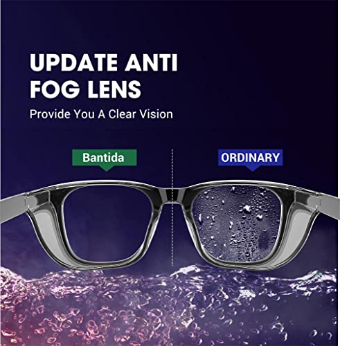 Safety Glasses Anti-Fog Goggles Protective Eyewear Anti Blue Light Protection Glasses For Women And Men - color: Black&gray