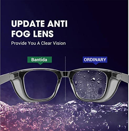 Safety Glasses Anti-Fog Goggles Protective Eyewear Anti Blue Light Protection Glasses For Women And Men - color: Black&gray
