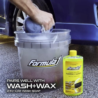Formula 1 Super Car Wash Sponge, Two-Sided Microfiber with Mesh Scrubber | Scratch-Free Cleaning, Excellent Suds Retention, Ergonomic Grip, Durable & Long-Lasting Design - color: Super Car Wash Sponge