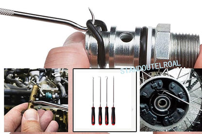 Long Set,Oil Seal Hook, Pull Out The Hook, Oil Seal Screwdriver Pull Out and Remove. Assembly and Removal of Small Parts,Automobile, Electronics Home Repair Tools