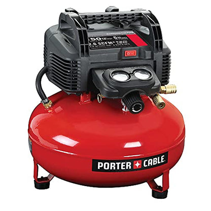 PORTER-CABLE Air Compressor, 6-Gallon, Pancake, Oil-Free (C2002)