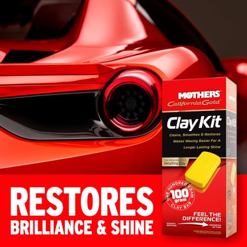 Mothers California Gold Clay Kit, 1 100-gram Clay Bar (07241) | Removes Contaminants, Restores Brilliance & Smoothness of Paint, Chrome, Glass & Plastics - style: 1 bar