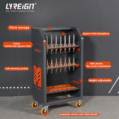 CNC Tool cart Single Side Removable CNC Tool Rack Parallel Storage Suitable for Short CNC Tool Holder CNC Trolley HSK50-96CAP - size: HSK50-96CAP
