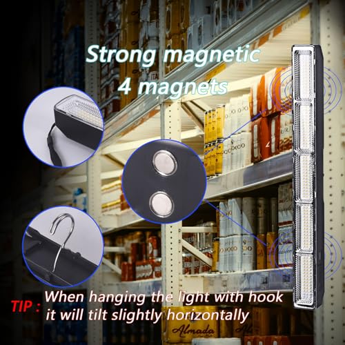 Magnetic Led Light Bar 8000mah 16.14in Super Bright,Reachageable Utility Work Light Tube Use for Car Hood,Truck,Mechanics Repairs,Tent(1 Pack) - size: STYE B-16.1 in