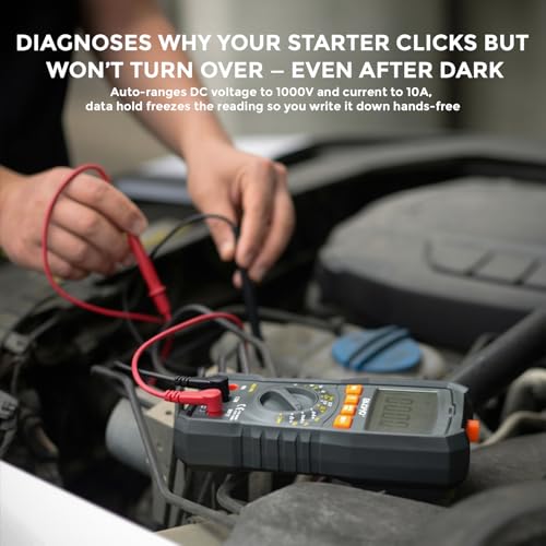 Digital Multimeter 5999 Counts TRMS, Auto-Ranging Voltage Tester with Temperature, Continuity, Capacitance, LED Flashlight, CAT III 600V