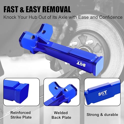 SGT Wheel Bearing Hub Removal Tool Kit,Universal Wheel Hub Removal Tool for Axle Bolted Hubs,Compatible with 5,6 and 8 Lug Hubs, Wheel Hub Buster Tool with Nuts and Hooks