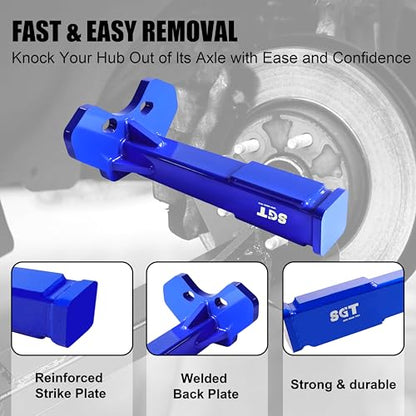 SGT Wheel Bearing Hub Removal Tool Kit,Universal Wheel Hub Removal Tool for Axle Bolted Hubs,Compatible with 5,6 and 8 Lug Hubs, Wheel Hub Buster Tool with Nuts and Hooks