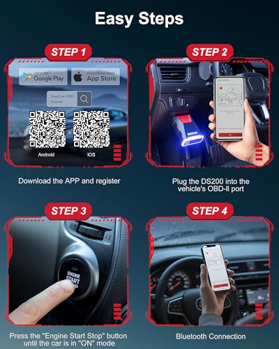 GOOLOO DEEPSCAN OBD2 Scanner Diagnostic Tool, Bluetooth Wireless All System Diagnostics for iOS & Android, Bi-Directional Control, 8+ Hot Reset, Code Reader, Live Data & Performance Test