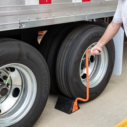 Buyers Products WC1087 Rubber Wheel Chock with Bolt-On Handle, Anti-Slip Wheel Stopper for Trucks, RVs, Trailers, Campers & Cars, Tire Chock Stabilizer