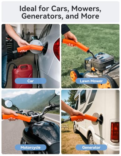 Fuel Transfer Pump, 3GPM Battery Powered Electric Siphon Pump for Gasoline Diesel Water, with All-Weather Hose, Portable Gas Can Pump for Fuel Transfer, Ultra-Fast Oil Transfer Pump - size: S