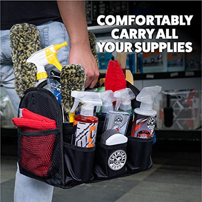 Chemical Guys, Quick Load Collapsible Detailing Caddy & Organizer, Black | Collapsible caddy carries soaps, tools and accessories for wash day, folds flat for easy garage storage