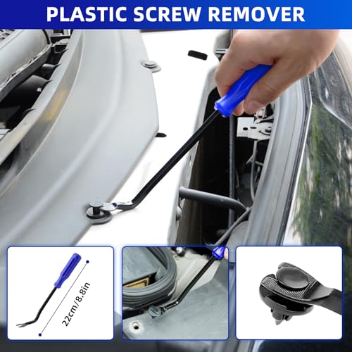 11PCS Mechanic Hook and Pick Tool Set, Automotive Hook Tool with Telescoping Magnetic Pickup Gasket Scraper Fastener Remover for Automotive Repair Hoses Puller (Blue)