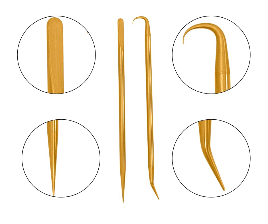 Premium Brass Pick Kit – 2 Picks with 4 Tip Styles | O-Ring and Seal Removal Tools for Scuba Diving, Automotive, and DIY Maintenance | Durable, Scratch-Free Design