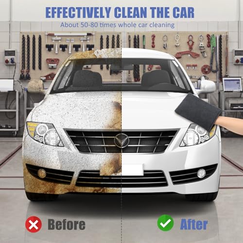 Windspeed 2Pack Clay Mitt, Microfiber Clay Bar Towel for Car Detailing, Medium Grade Bar Glove Auto Detailing (Grey) - color: Grey