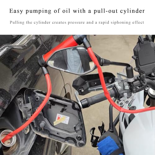 Car Siphon Fluid Transfer Pump, Multi-Use Hand Pump Siphon Gas Oil Liquid Fuel Transfer Pump, Universal Portable Oil Extractor Suction Manual Gasoline Transfer Pump Kit