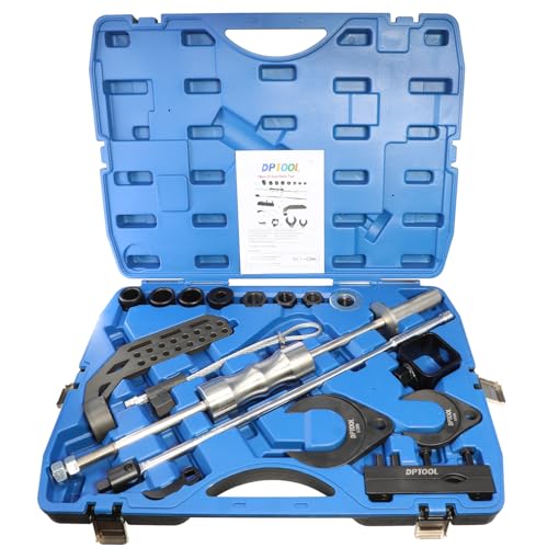 DPTOOL Inner CV Axle Puller Tool with 10 Pounds Heavy Duty Slide Hammer | Front Wheel Drive Axle Half Shaft Removal Kit with 48mm and 63mm CV Joint Fork Automobile Ball Joint Removal Tool - size: 18PC