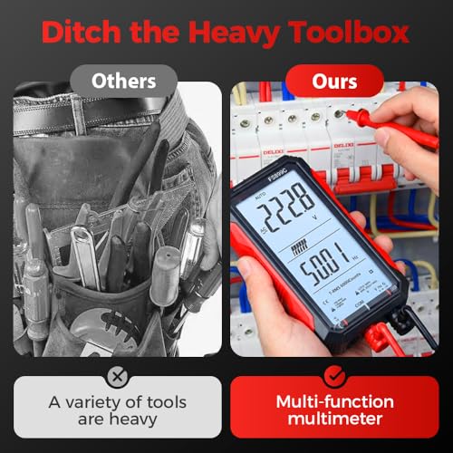 Rechargeable Digital Multimeter, 2026 New FS899L Multimeter, Auto Digital Display Tester, 6000 Counts True RMS Tester with Color Screen, for Home Automotive Industrial Electrical Repairs (FS899L) - color: FS899L