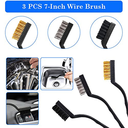 26Pcs Auto Cleaning Brush Set - Interior/exterior, Wheels Drill Brushes, Buffing Sponge Pads