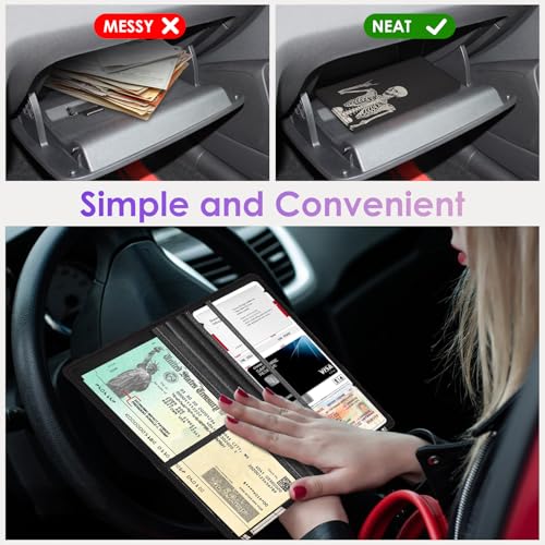 Car Registration and Insurance Holder，Colour Patterns Men Women Car License Document Registration and Insurance Card Holder - color: Human Skeleton