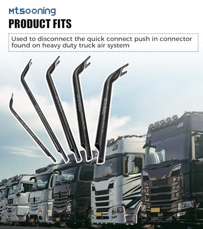 Fuel Line Disconnect Tool,5 Pcs 42400 Double Ended Air Line Disconnect Tool Set for Heavy Duty Big Rig Truck Brake