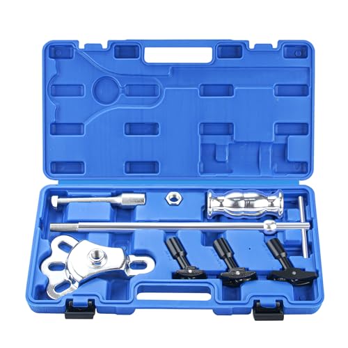 Rear Axle Bearing Puller Tool Axle Seal and Bearing Remover Set with Slide Hammer Yoke and 3 Rear Axle Puller Adapters, 1" to 2-7/8" IDs